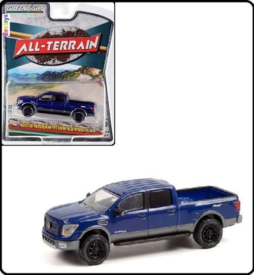 Greenlight All Terrain Nissan Titan XD Pro 4x4 Pickup 2018 Offroad 1/64 scale