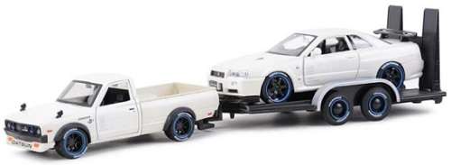 Maisto Diecast Model Car 32754 Design Transport Datsun 620 Pickup 1973 + Nissan Skyline GT R GTR R34
