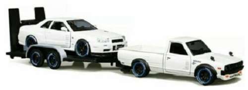 Maisto Diecast Model Car 32754 Design Transport Datsun 620 Pickup 1973 + Nissan Skyline GT R GTR R34
