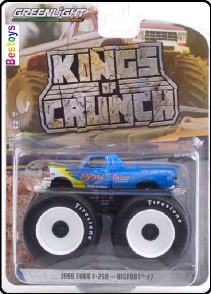 Greenlight Diecast Model Car Kings of Crunch Monster Truck Ford F 250 F250 1996 Bigfoot No 7 1/64 sc