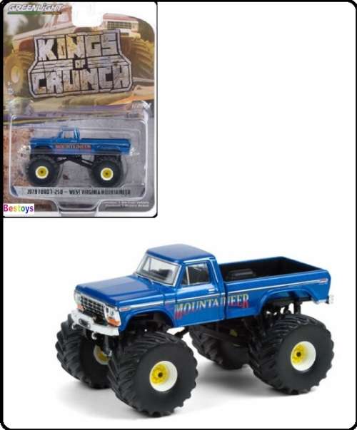 Greenlight Kings of Crunch Monster Truck Ford F 250 F250 1979 "Mountaineer" West Virginia 1/64 scale