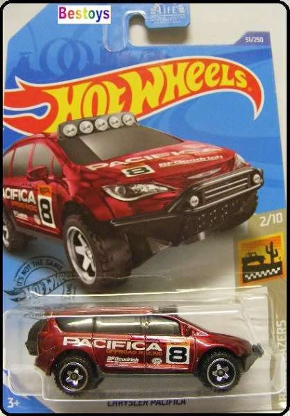 Hotwheels Hot Wheels Diecast Model Car 2020 51 / 250 Chrysler Pacifica No 8 Rally Baja Blazers 1/64