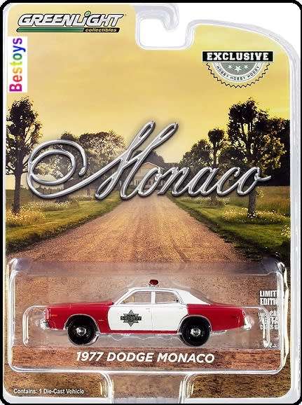 Greenlight Diecast Model Car Exclusive Dodge Monaco 1977 `Finchburg County Sheriff` 1/64 scale new