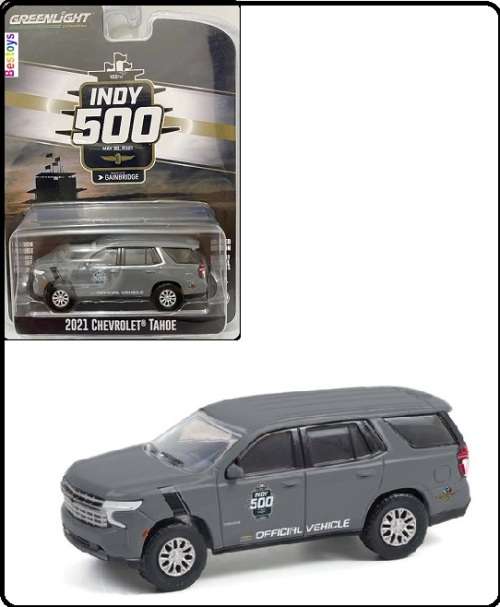 Greenlight Diecast Model Car Anniversary Series Chevy Chevrolet Tahoe 2021 Indy 500 Official Car
