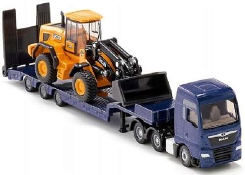 SIKU Diecast Model 1790 MAN TGX XXL Truck + Lowbed trailer + JCB Wheeled Loader 1/87 HO railway scal