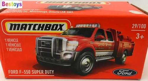 Matchbox Diecast Model Car Power Grab 2021 29/100 Ford F 550 F550 Super Duty Rescue new in pack