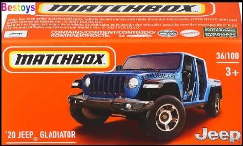 Matchbox Diecast Model Car Power Grab 2022 36/100 Jeep Gladiator 2020 1/64 scale  new in pack