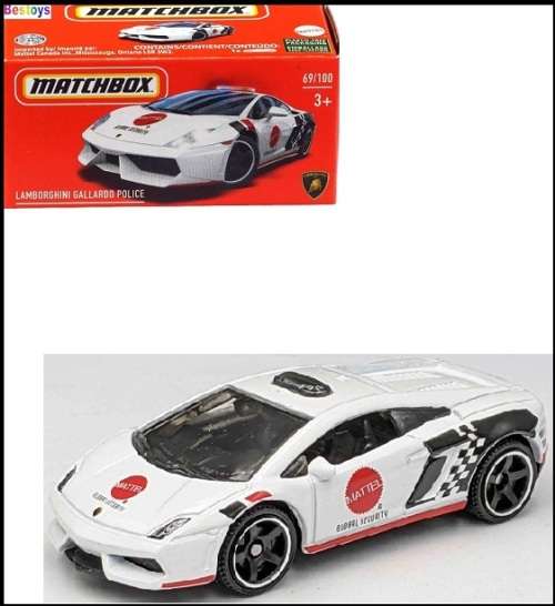 Matchbox Diecast Model Car Power Grab 2022 69 / 100 Lamborghini Gallardo Police `Mattel` 1/64 scale