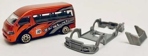 Majorette Diecast Model Car Tune Ups Toyota Hiace No 10 + body kit + decals 1/64 scale new in pack