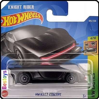 Hotwheels Hot Wheels Diecast Model Car 2022 185 / 250 KITT Concept Car Knight Rider Movie Film TV Ex