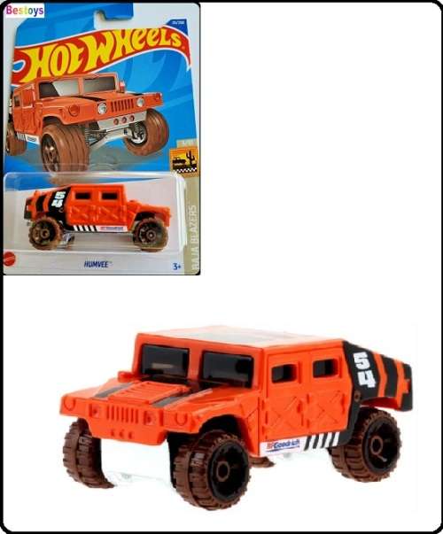 Hotwheels Hot Wheels Diecast Model Car 2022 25/250 Humvee No 54 Baja Blazers
