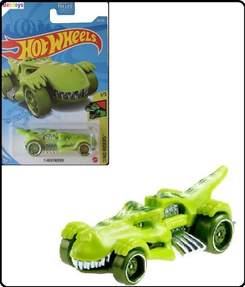 Hotwheels Hot Wheels Diecast Model Car 2021 24/250  T-Rextroyer Dinosaur Dino Racers