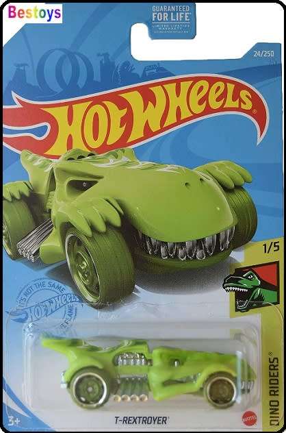 Hotwheels Hot Wheels Diecast Model Car 2021 24/250  T-Rextroyer Dinosaur Dino Racers