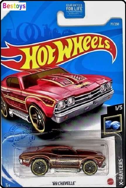 Hotwheels Hot Wheels Diecast Model Car 2021 77 / 250  Chevy Chevrolet Chevelle 1969 X-Raycers new