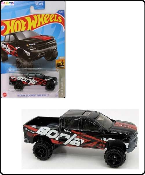 Hotwheels Hot Wheels Diecast Model Car 2022 53/250 Chevy Chevrolet Silverado Trail Boss LT 2019 `Bor