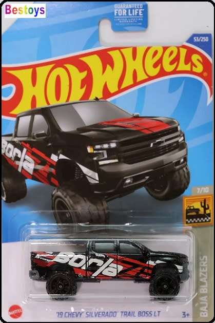 Hotwheels Hot Wheels Diecast Model Car 2022 53/250 Chevy Chevrolet Silverado Trail Boss LT 2019 `Bor