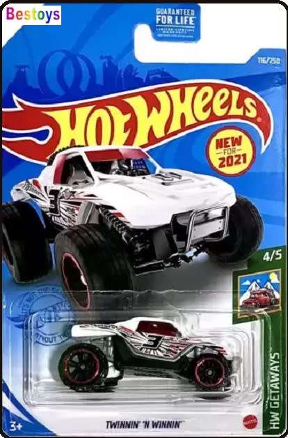 Hotwheels Hot Wheels Diecast Model Car First Ed 2021 116/250 Twinnin` & Winnin` No 3 Getaways 1/64