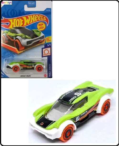 Hotwheels Hot Wheels Diecast Model Car First Ed 2021 135/250 Cosmic Coupe Track Stars 1/64 scale