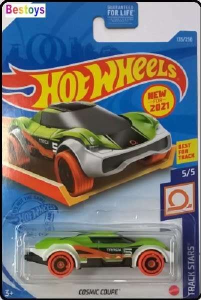 Hotwheels Hot Wheels Diecast Model Car First Ed 2021 135/250 Cosmic Coupe Track Stars 1/64 scale