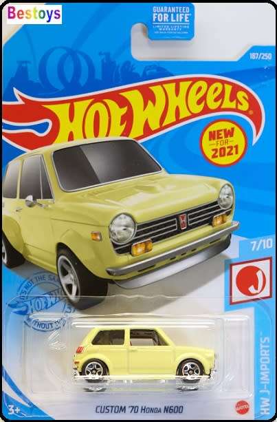 Hotwheels Hot Wheels Diecast Model Car First Ed 2021 187 / 250 Honda N 600 N600 Custom 1970 J Import