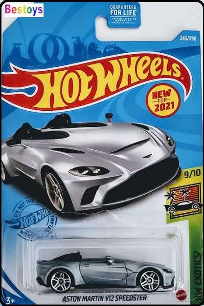 Hotwheels Hot Wheels Diecast Model Car First Ed 2021 243/250 Aston Martin V12 V12 Speedster Exotic