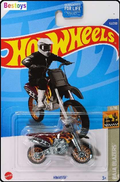 Hotwheels Hot Wheels Diecast Model Bike Motorcycle 2022 52 / 250 HW 450 F 450F Baja Blazers No 22