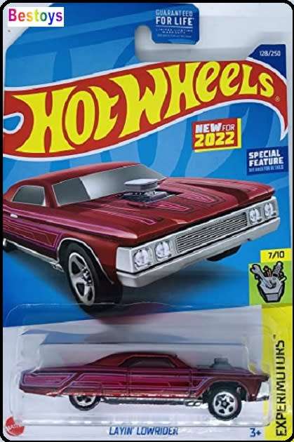 Hotwheels Hot Wheels Diecast Model Car First Ed 2022 128/250 Layin Lowrider Experimotors 1/.64 sca