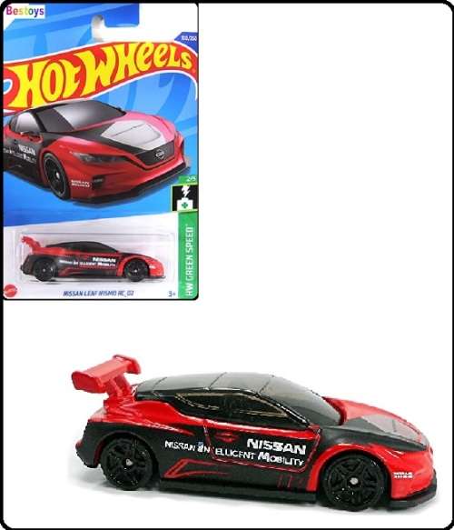 Hotwheels Hot Wheels Diecast Model Car 2022 100 / 250 Nissan Leaf Nismo RC 02 Green Speed 1/64 scale
