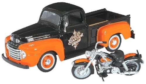 Maisto 32161 Ford F1 F 1 Pickup 1948 + Harley Davidson Duo Glide 1958 1/24 scale