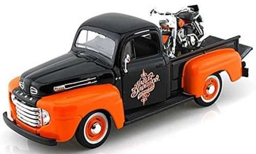 Maisto 32161 Ford F1 F 1 Pickup 1948 + Harley Davidson Duo Glide 1958 1/24 scale
