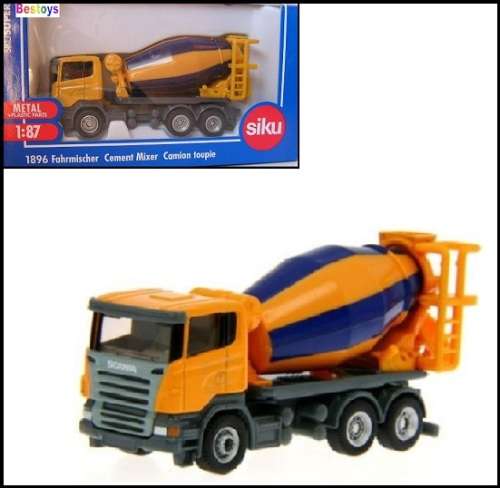 Siku 1896 Scania Cement Mixer Truck Construction 1/87 HO Railway scale