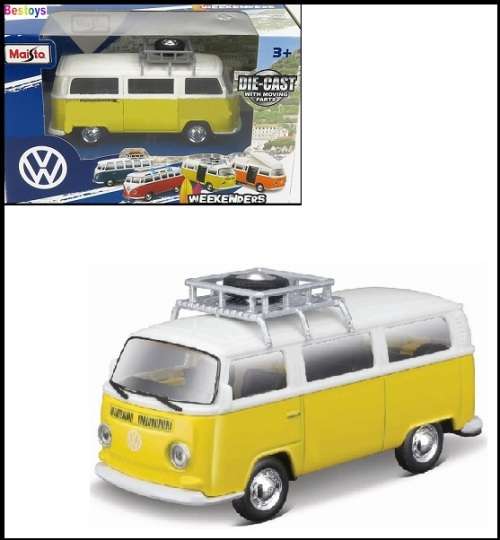 Maisto Weekenders VW Volkswagen Kombi Bus T 2 T2 + roofrack 1/43 scale