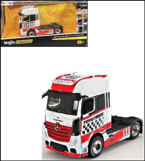 Maisto Model Truck Design Series Custom Rigs Mercedes Benz Actros 1851 `Toyo Tires` 1/64 scale