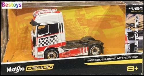 Maisto Model Truck Design Series Custom Rigs Mercedes Benz Actros 1851 `Toyo Tires` 1/64 scale
