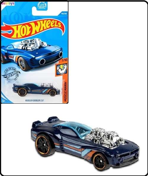 Hotwheels Hot Wheels Diecast Model Car 2021 193 / 250 Rodger Dodger 2.0 Muscle Mania 1/64 scale new