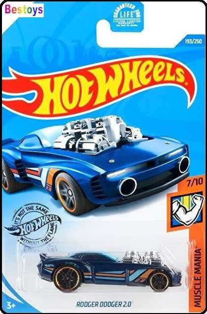 Hotwheels Hot Wheels Diecast Model Car 2021 193 / 250 Rodger Dodger 2.0 Muscle Mania 1/64 scale new