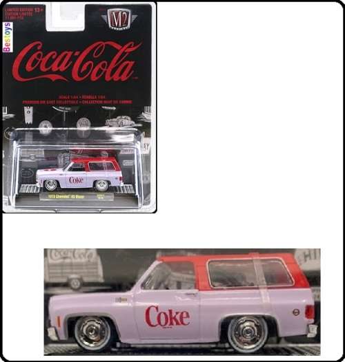 Castline M2 Diecast Model Car HS01 Chevy Chevrolet K 5 K5 Blazer 1973 "Coke" 1/64 scale