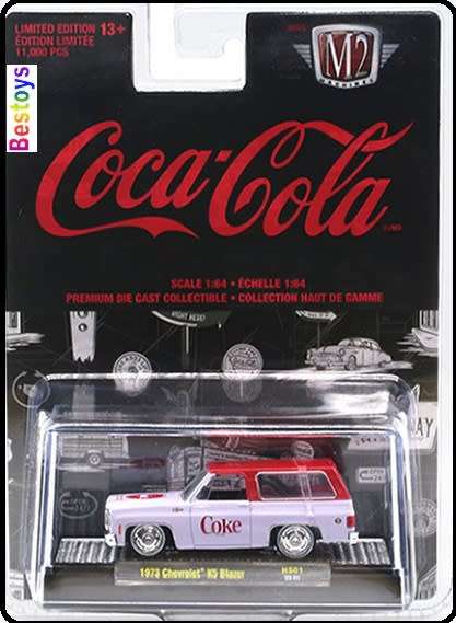 Castline M2 Diecast Model Car HS01 Chevy Chevrolet K 5 K5 Blazer 1973 "Coke" 1/64 scale