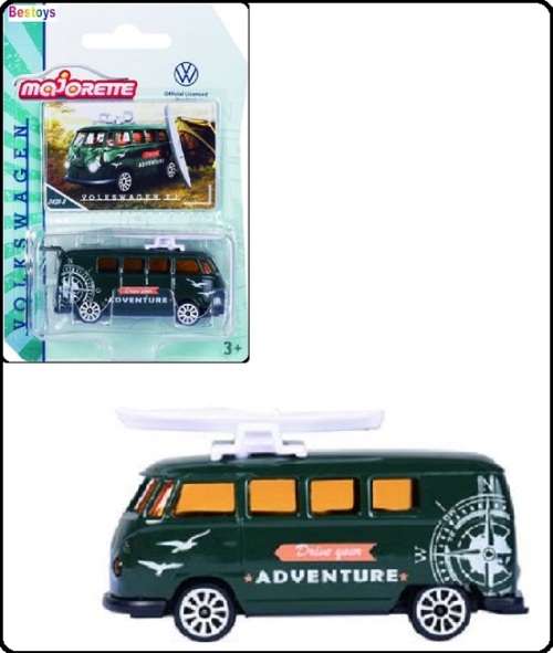 Majorette Diecast Model Car VW Volkswagen Kombi T 1 T1 Bus + Kayak 1/64 scale new in pack