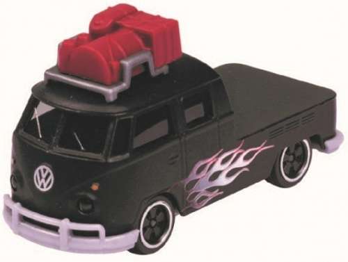 Majorette Diecast Model Car VW Volkswagen Kombi T 1 T1 Double Cab Pickup + roofrack  1/64 scale new