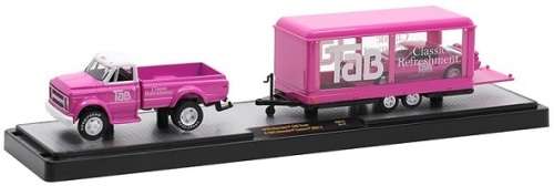 Castline M2 Diecast Model Auto Hauler Chevy C 60 C60 Truck 1970 + Camaro IROC Z 1985 + Trailer `Tab`