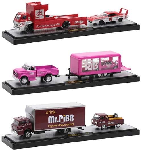Castline M2 Diecast Model Auto Hauler Chevy C 60 C60 Truck 1970 + Camaro IROC Z 1985 + Trailer `Tab`