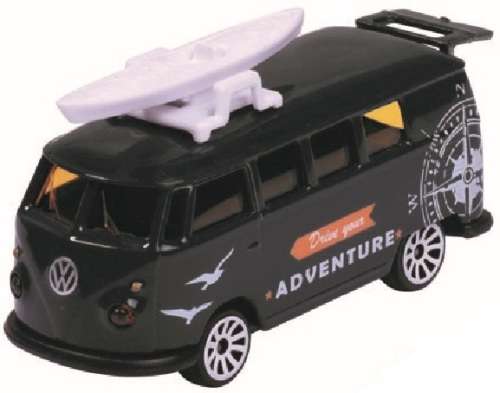 Majorette Diecast Model Car Set VW Volkswagen Kombi T 1 T1 Bus + T 3 T3 Camper Bus + Kayak 1/64