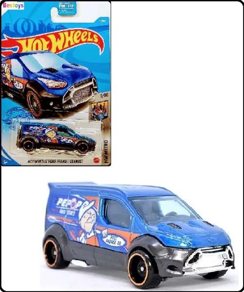 Hotwheels Hot Wheels Diecast Model Car 2021 7/250 Ford Transit Connect `PEPOP` 1/64 scale Metro