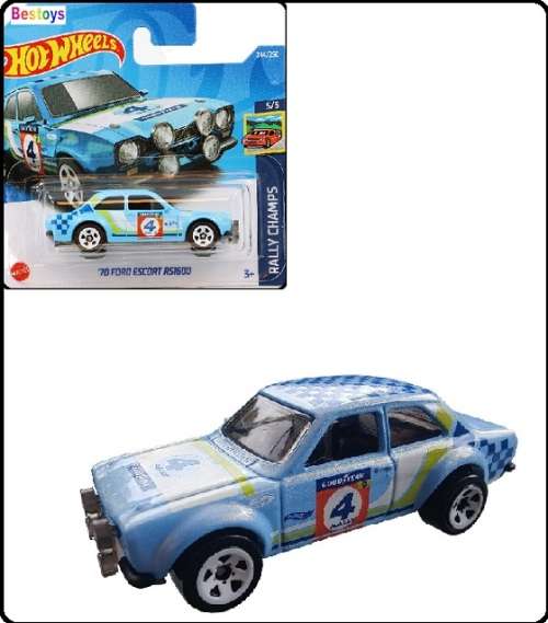 Hot Wheels 2022 244/250 Ford Escort RS 1600 RS1600 1970 No 4 Rally Champs