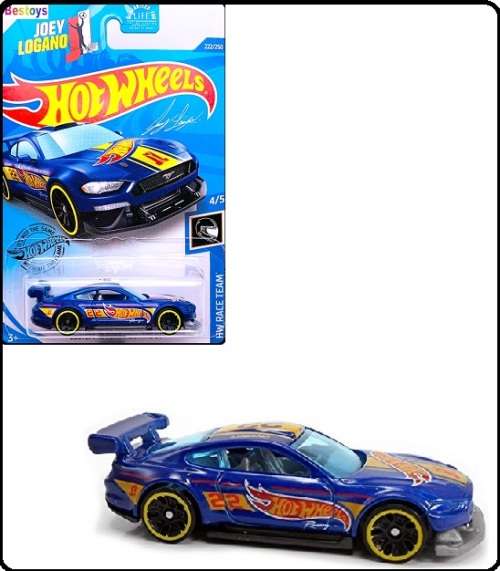 Hotwheels Hot Wheels Diecast Model Car 2020 222 / 250 Ford Mustang GT Custom 2018 No 22 Race Team
