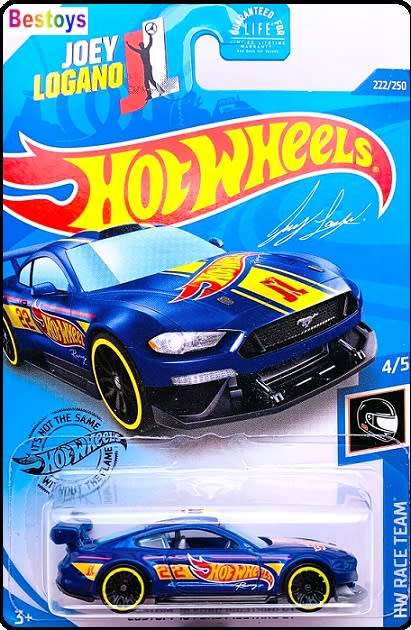 Hotwheels Hot Wheels Diecast Model Car 2020 222 / 250 Ford Mustang GT Custom 2018 No 22 Race Team