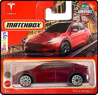 Matchbox Diecast Model Car 2023 18 / 100 Tesla Model Y 1/64 scale new in pack