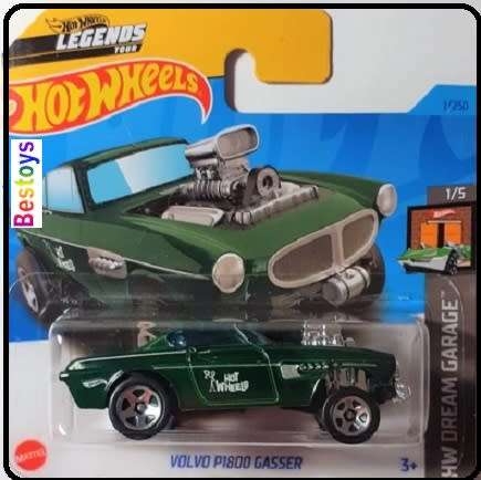Hotwheels Hot Wheels Diecast Model Car 2023 1/250 Volvo P 1800 P1800 Gasser Dream Garage 1/64 scale