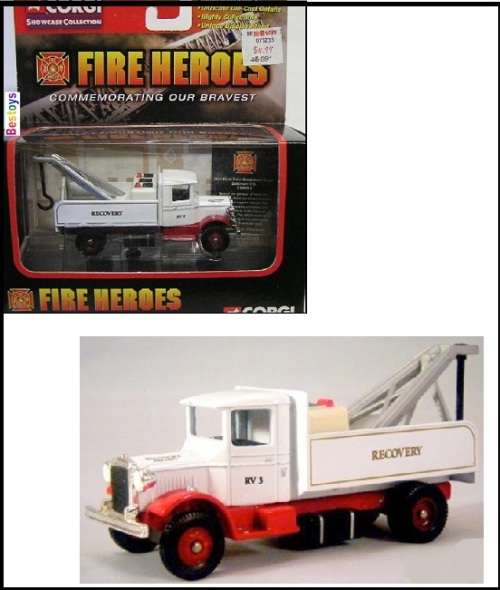 Corgi Diecast Model Fire Heroes CS90016 Mack 5 ton breakdown truck 1934 `Baltimore Fire Dept` new
